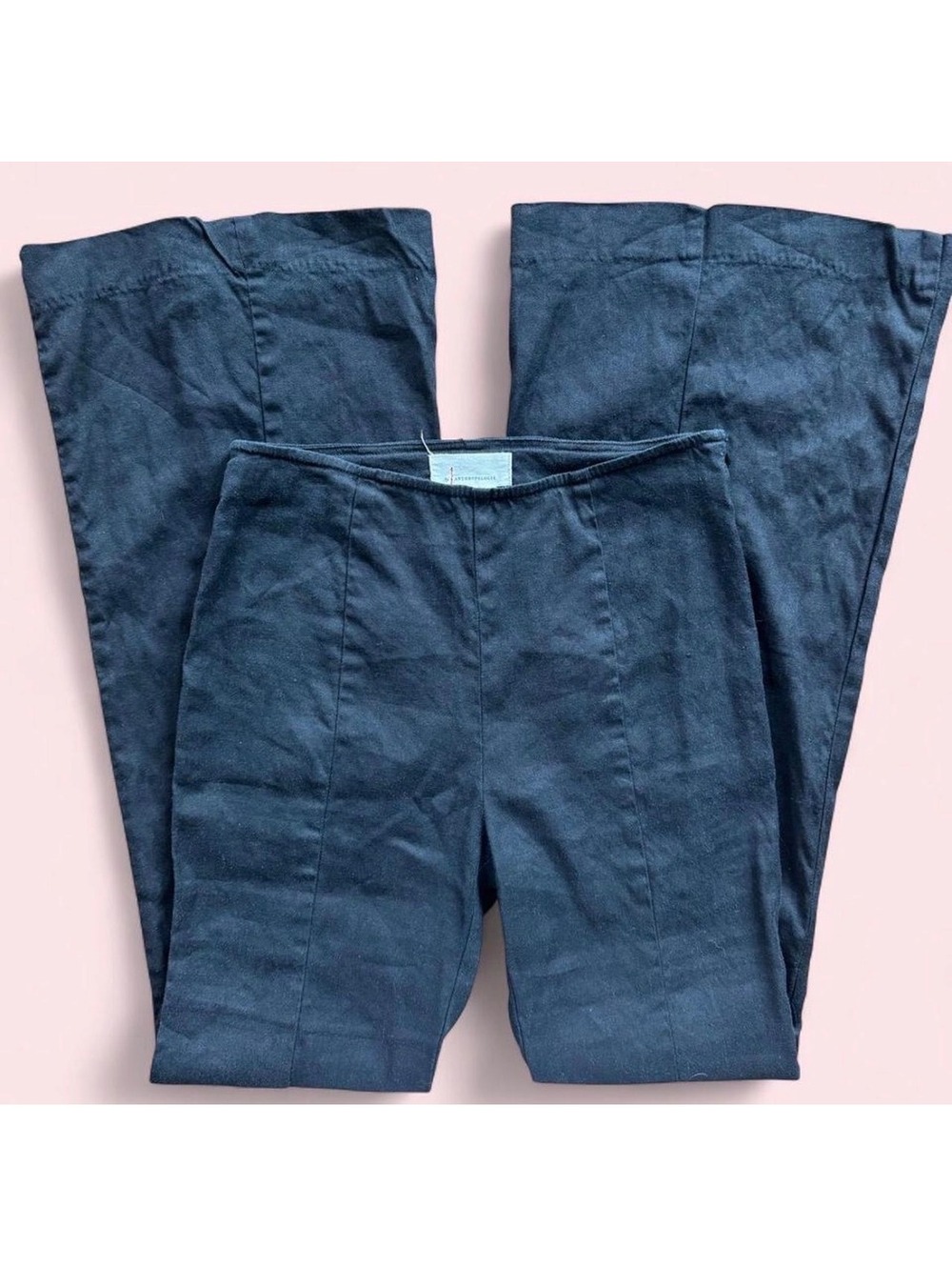 Anthropologie black flare pants 6